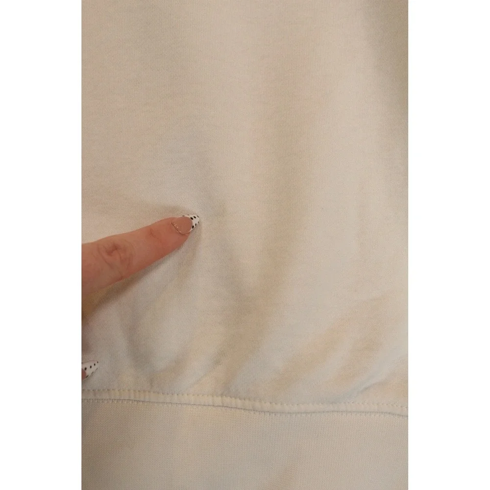 Nike Hoodie Mens XL Spellout Logo Off White Cotton Blend Streetwear Pullover